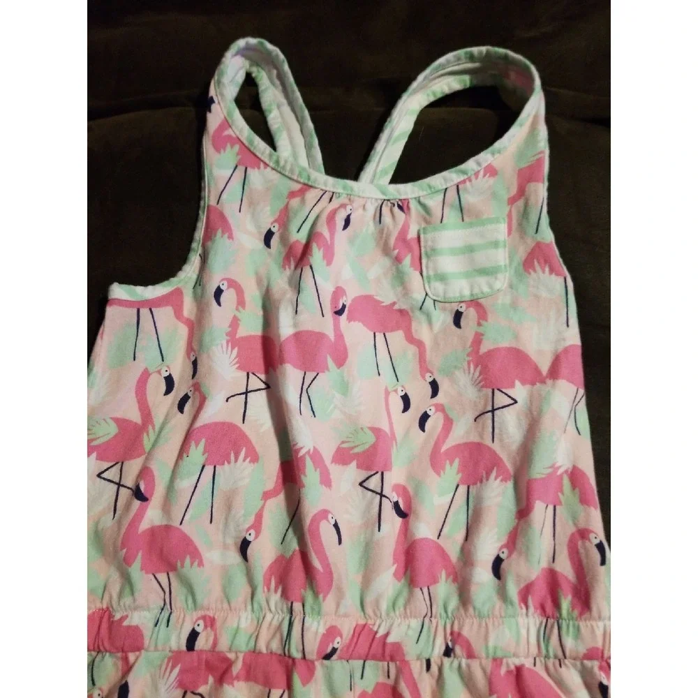 Gymboree fruit punch flamingo romper 10